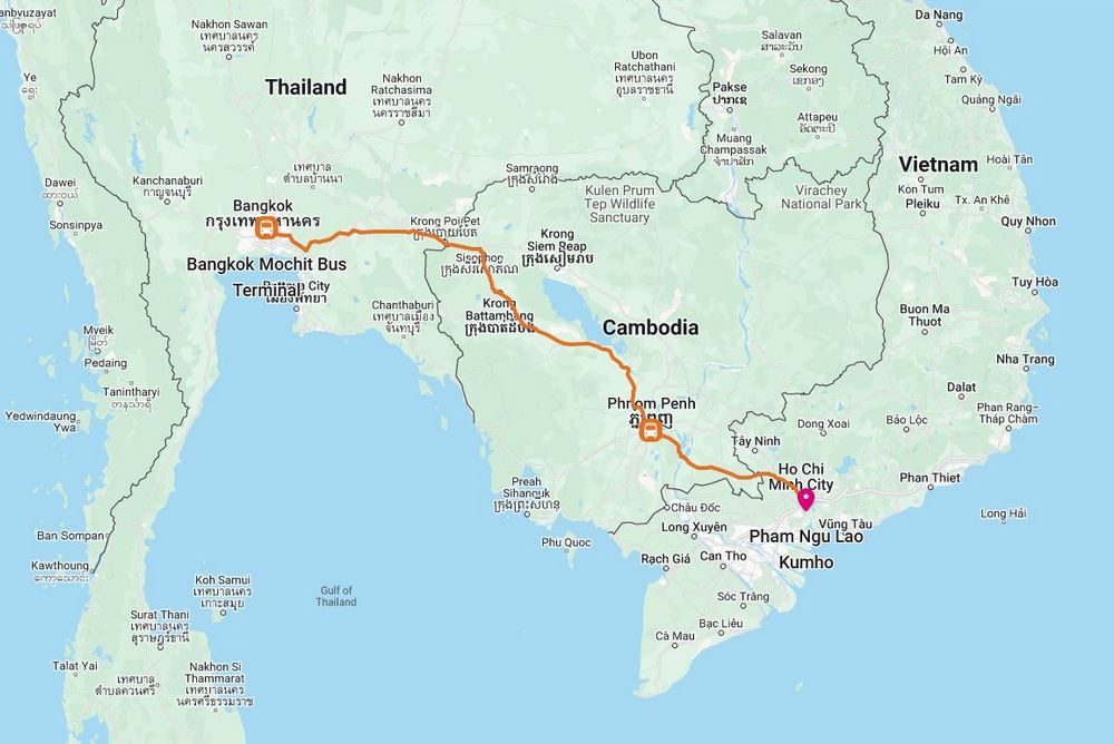 How to travel from Bangkok to Ho Chi Minh City